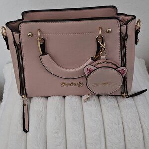 Danbaoly Pink handbag w/handles and crossbody strap NWOT